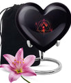 10-inch catholic cremation dad urn in heart design