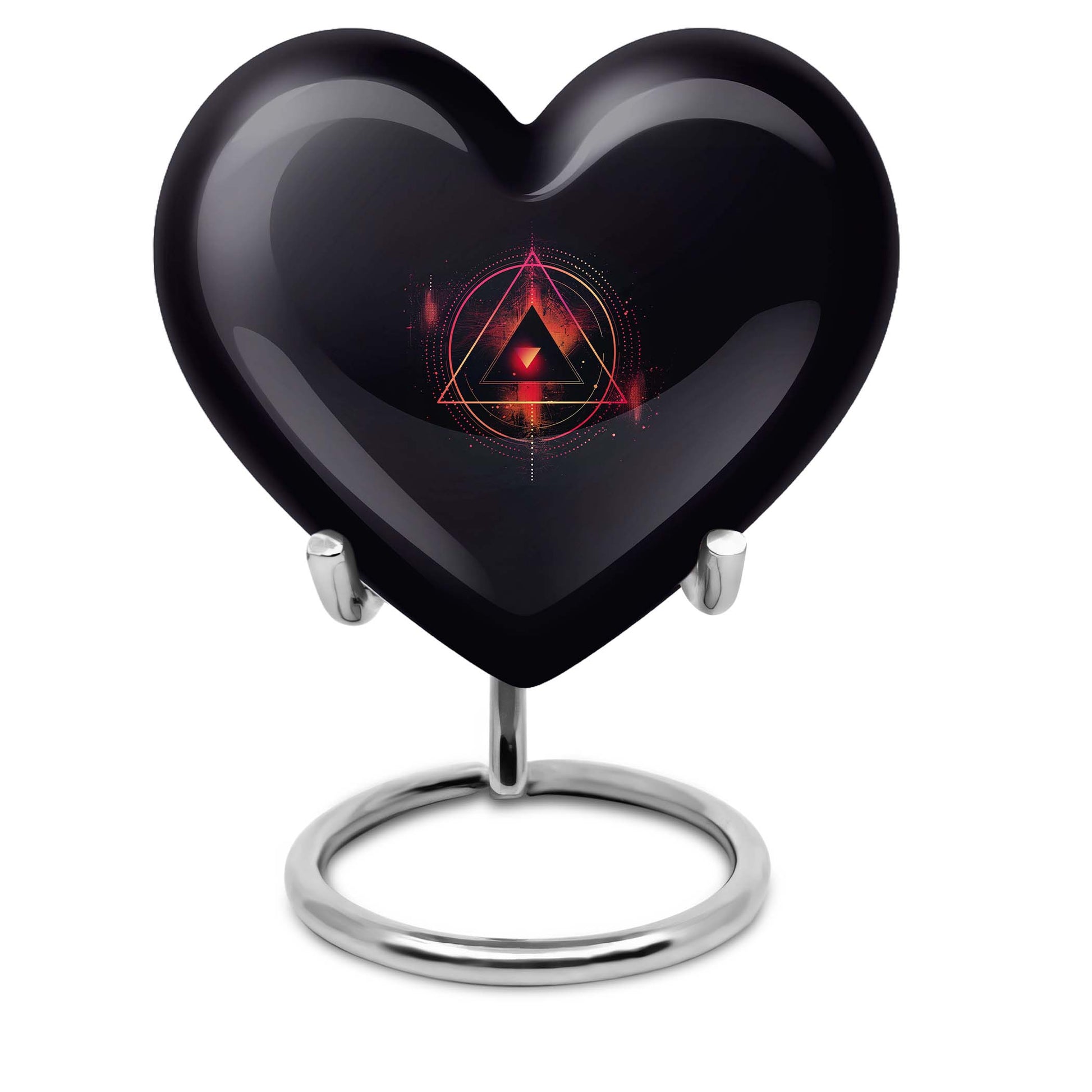 10-inch catholic cremation dad urn in heart design