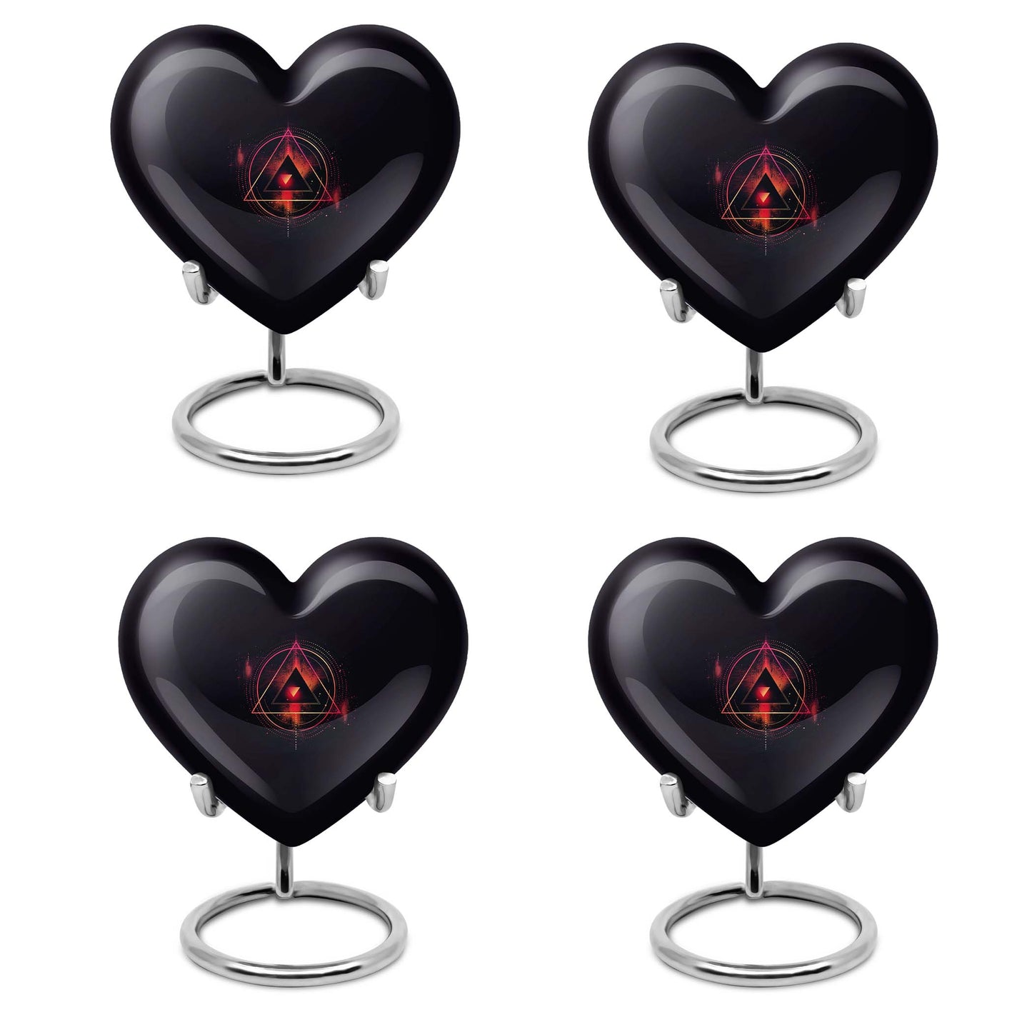 10-inch catholic cremation dad urn in heart design