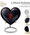10-inch catholic cremation dad urn in heart design