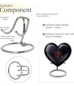 10-inch catholic cremation dad urn in heart design