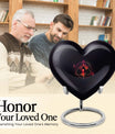 10-inch catholic cremation dad urn in heart design