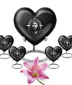 10 inch heart-shaped catholic urn for burial funeral,