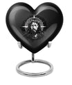 10 inch heart-shaped catholic urn for burial funeral,