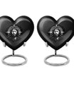 10 inch heart-shaped catholic urn for burial funeral,