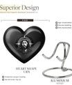 10 inch heart-shaped catholic urn for burial funeral,