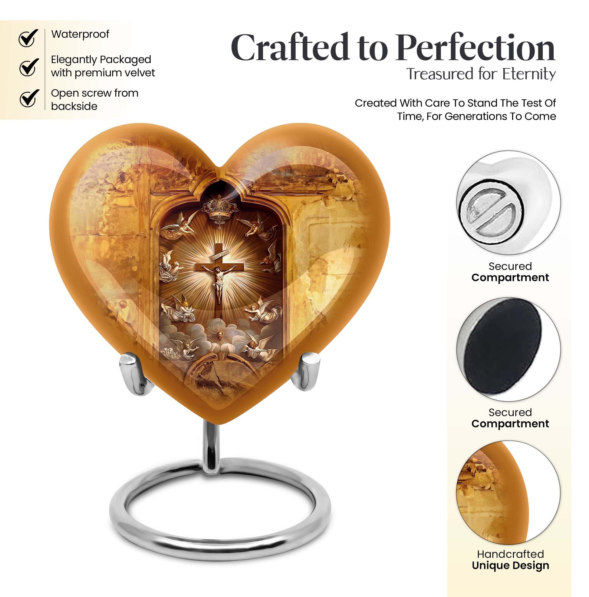  catholic urn made of for burial custom, 