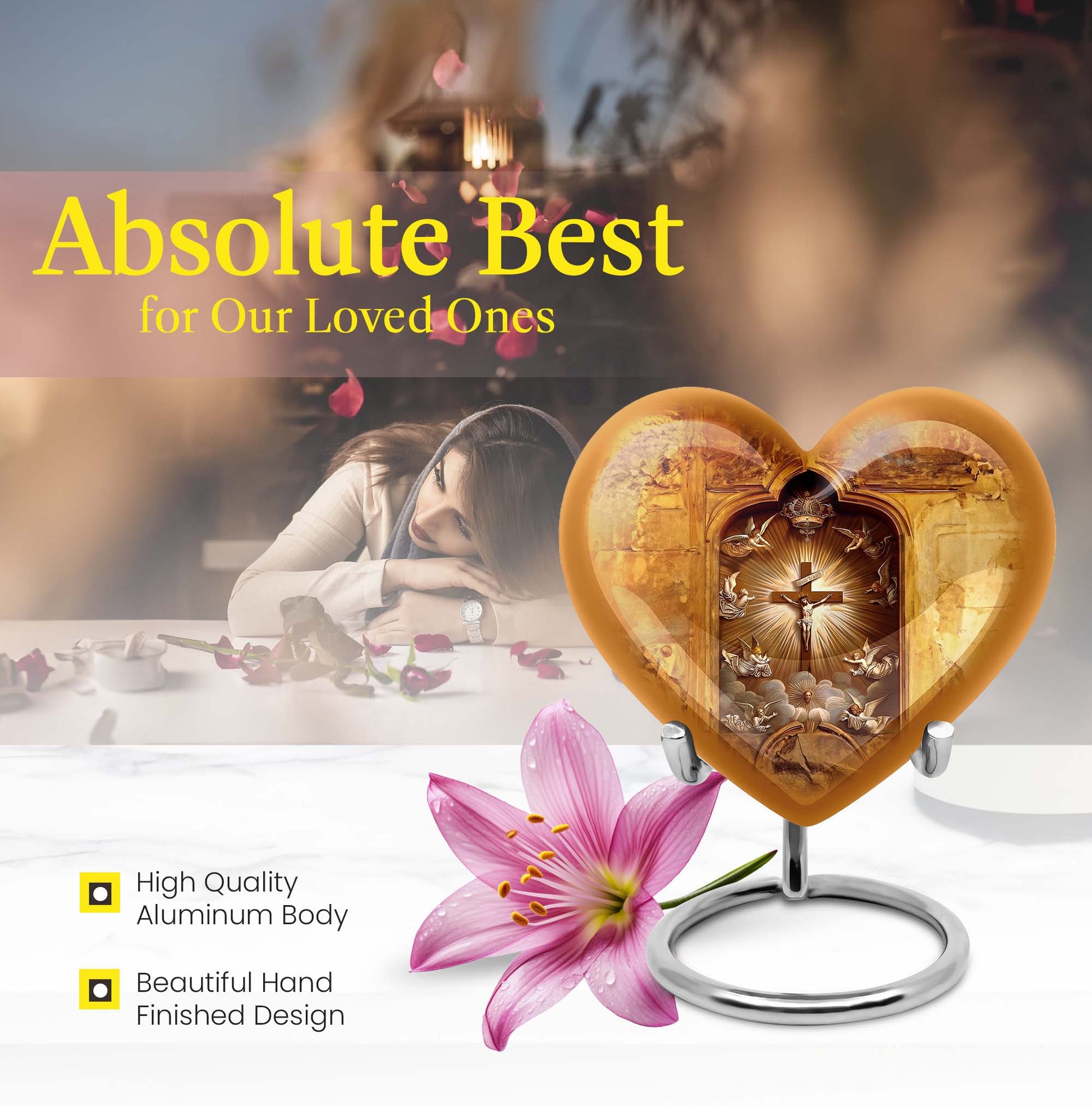  catholic urn made of for burial custom, 