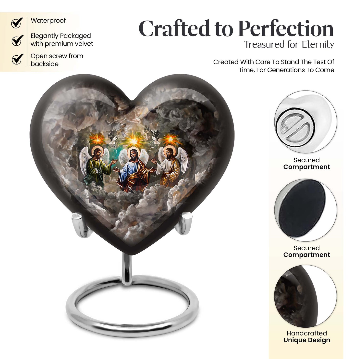 Heart-design Catholic Urn