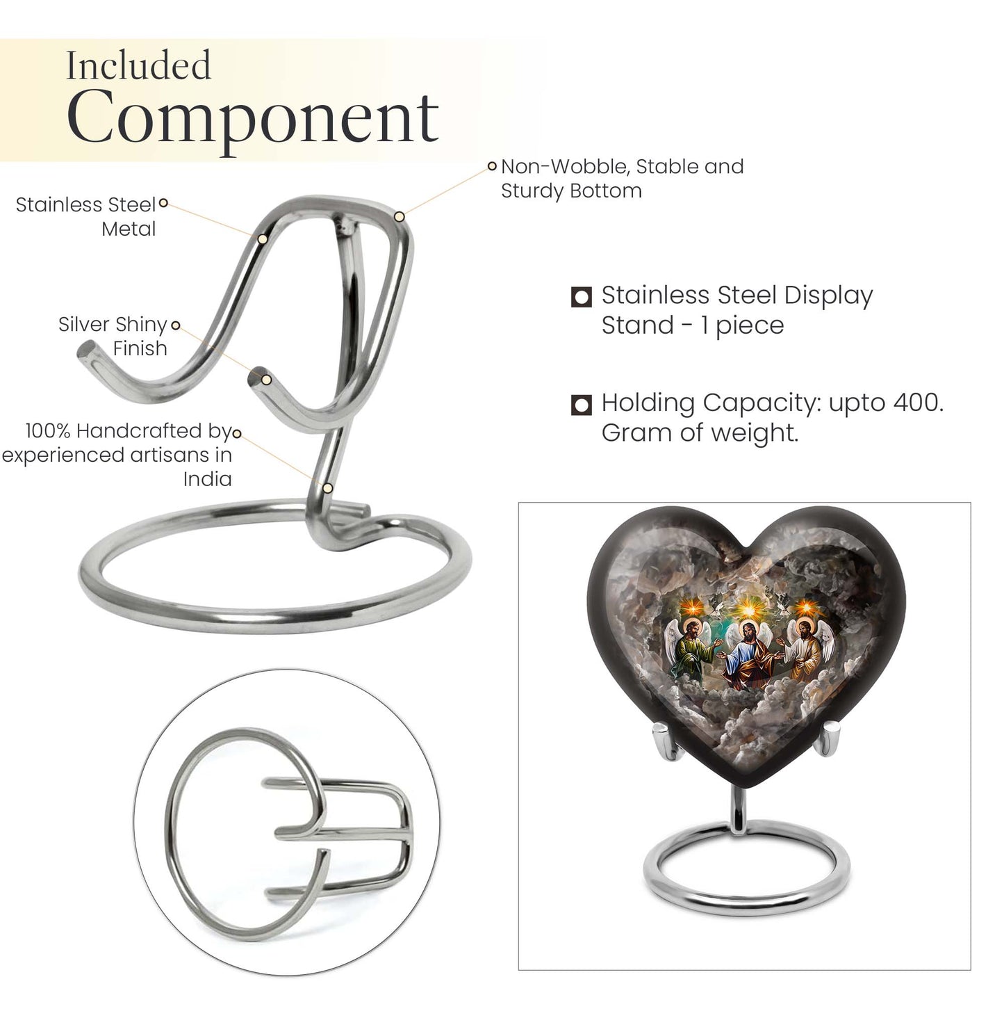 Heart-design Catholic Urn