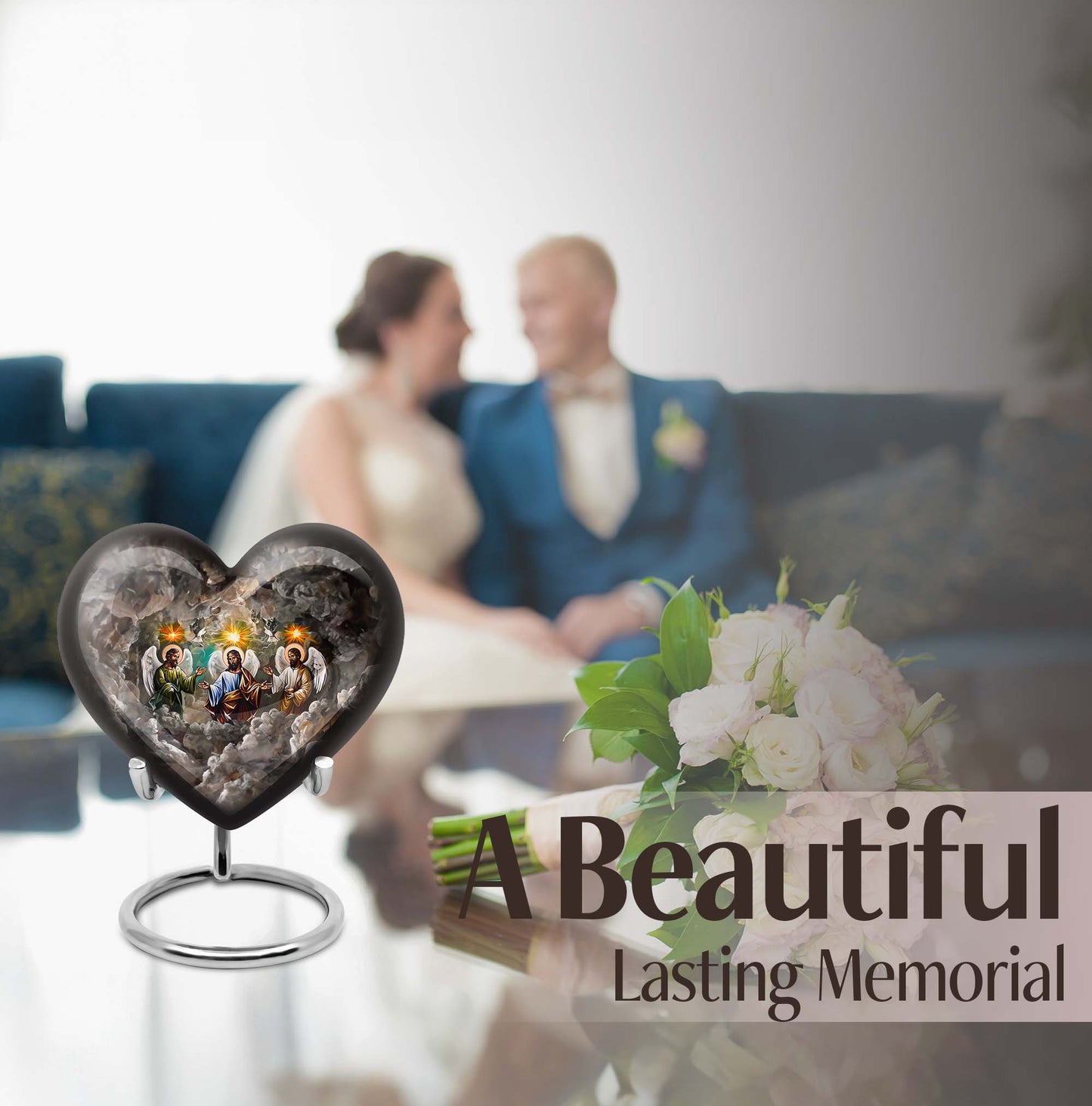 Heart-design Catholic Urn