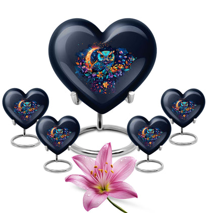  heart-shaped owl urn 