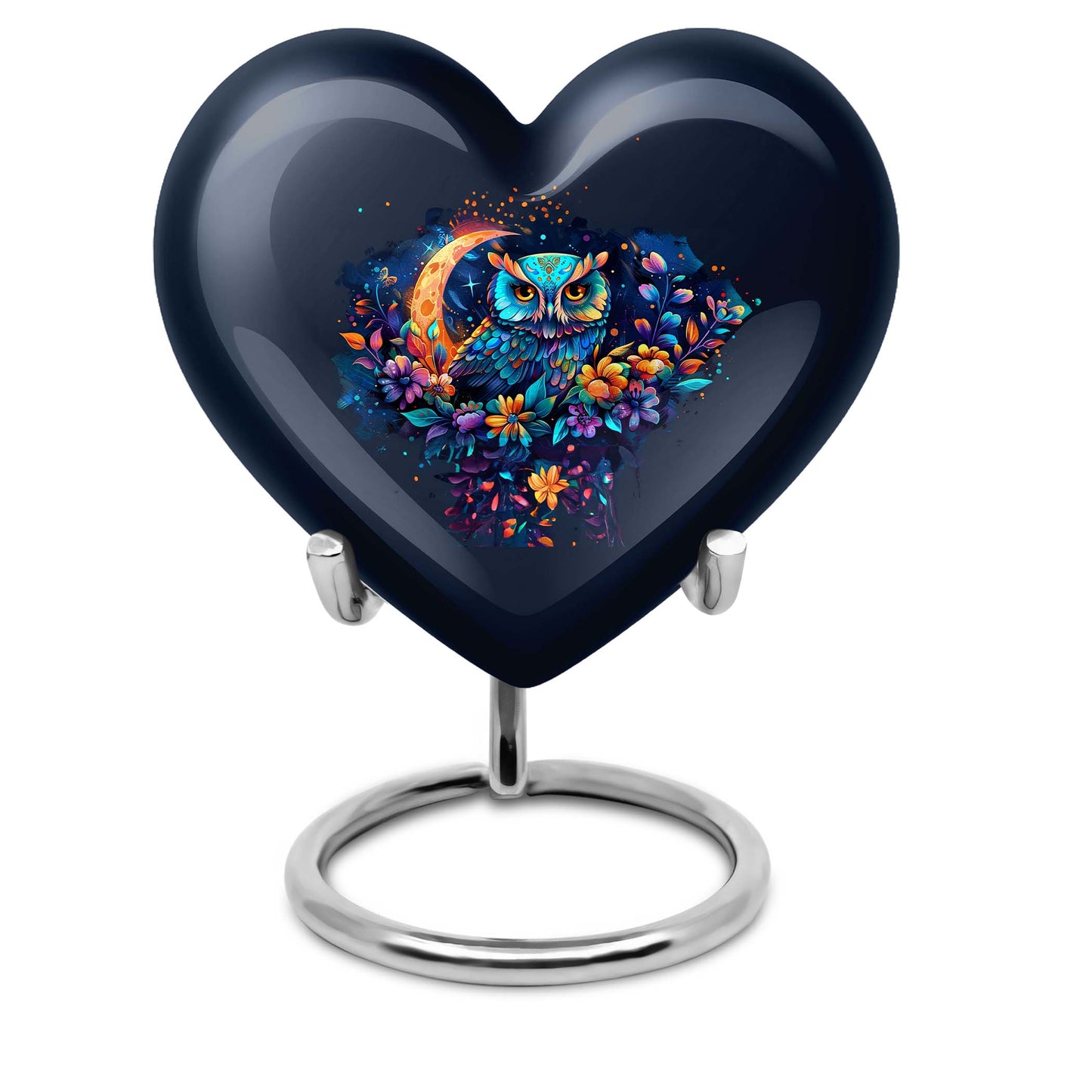  heart-shaped owl urn 
