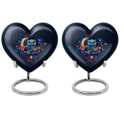  heart-shaped owl urn 