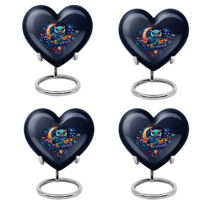  heart-shaped owl urn 