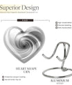 10-inch heart-shaped spiral cremation urn in abstract design with optional personalization