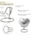 10-inch heart-shaped spiral cremation urn in abstract design with optional personalization