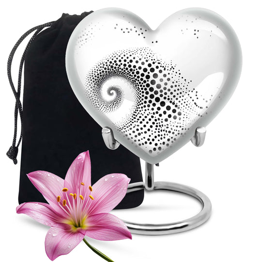  heart-shaped spiral urn