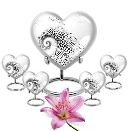  heart-shaped spiral urn