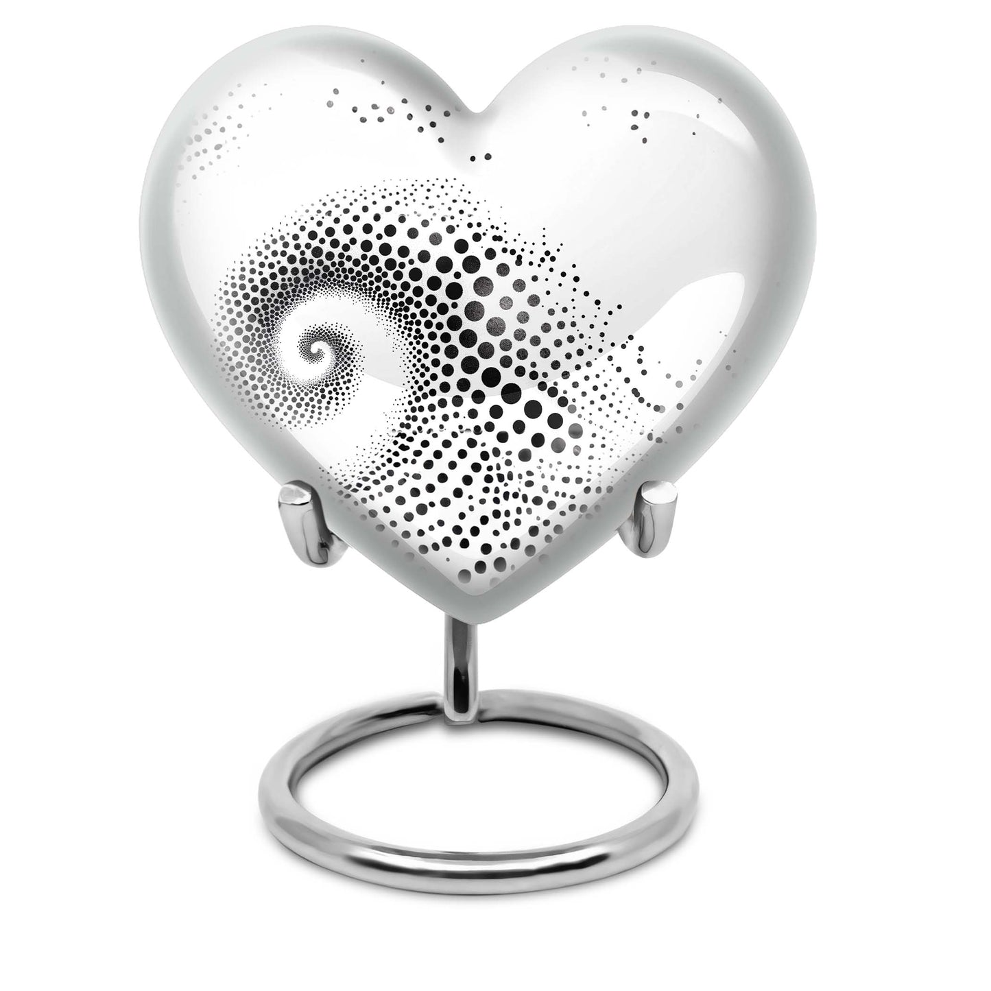  heart-shaped spiral urn