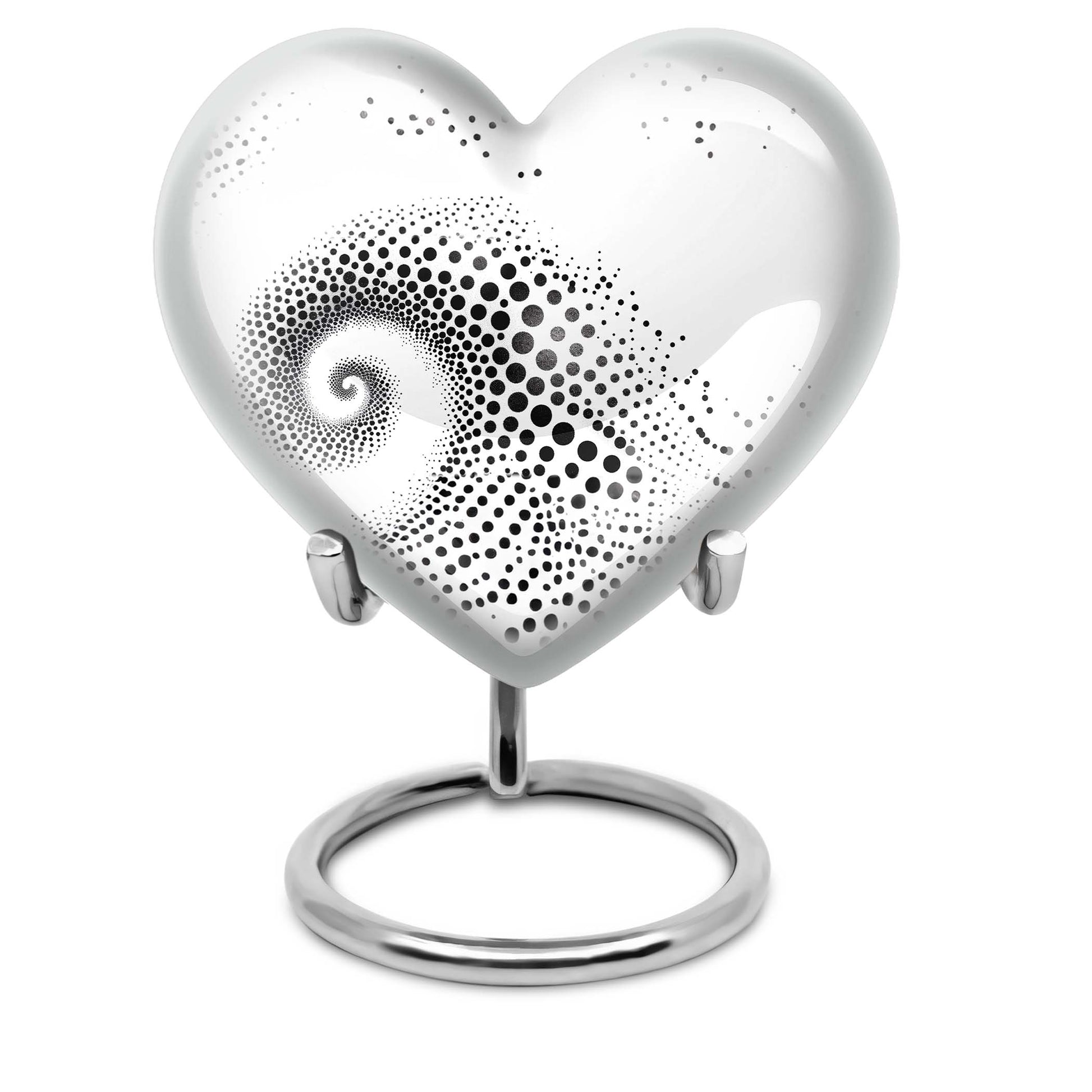 heart-shaped spiral urn