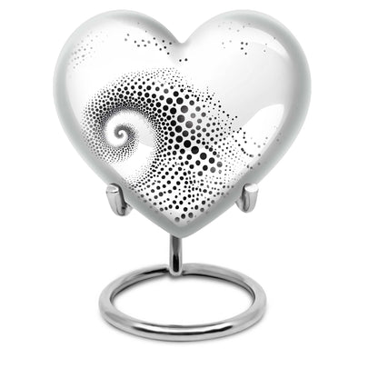  heart-shaped spiral urn