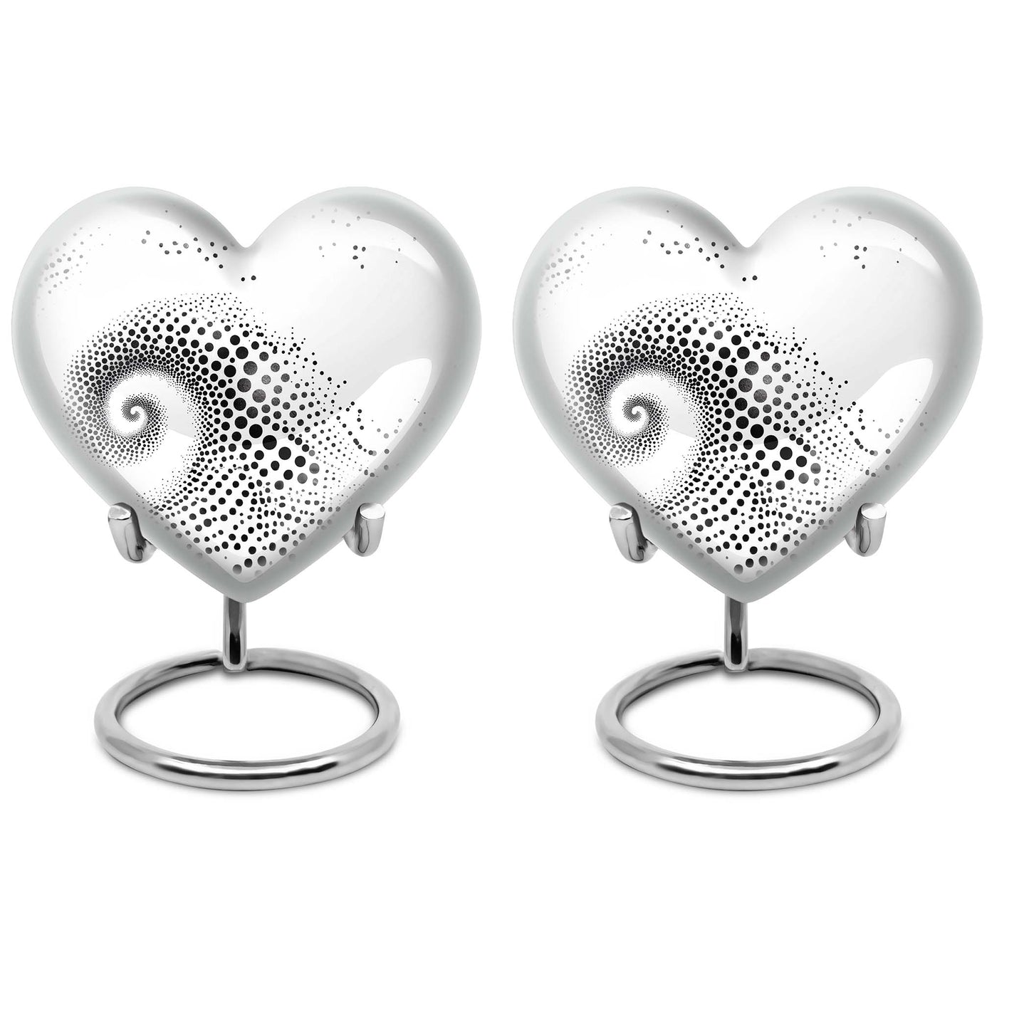  heart-shaped spiral urn