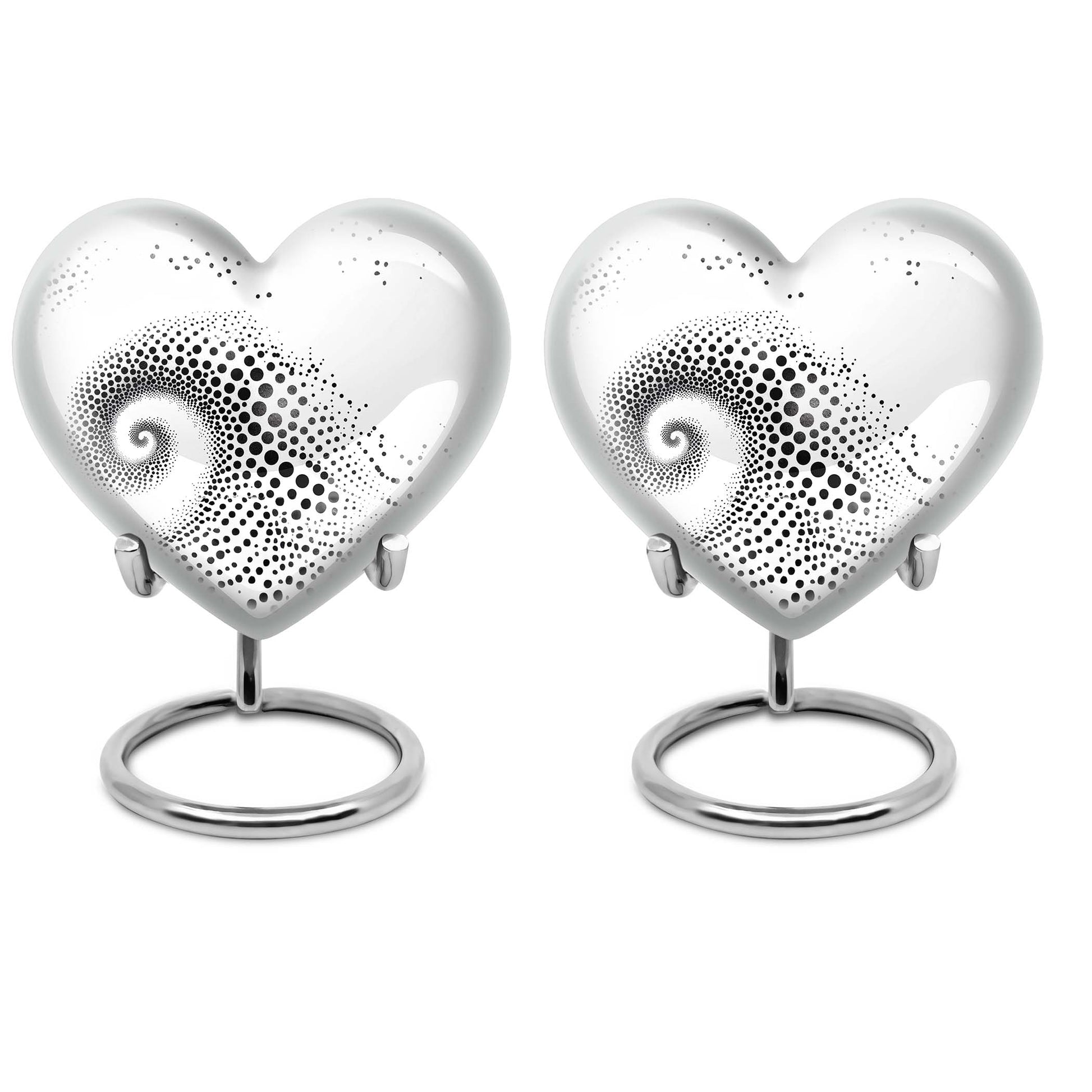  heart-shaped spiral urn