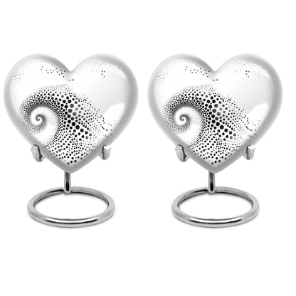  heart-shaped spiral urn
