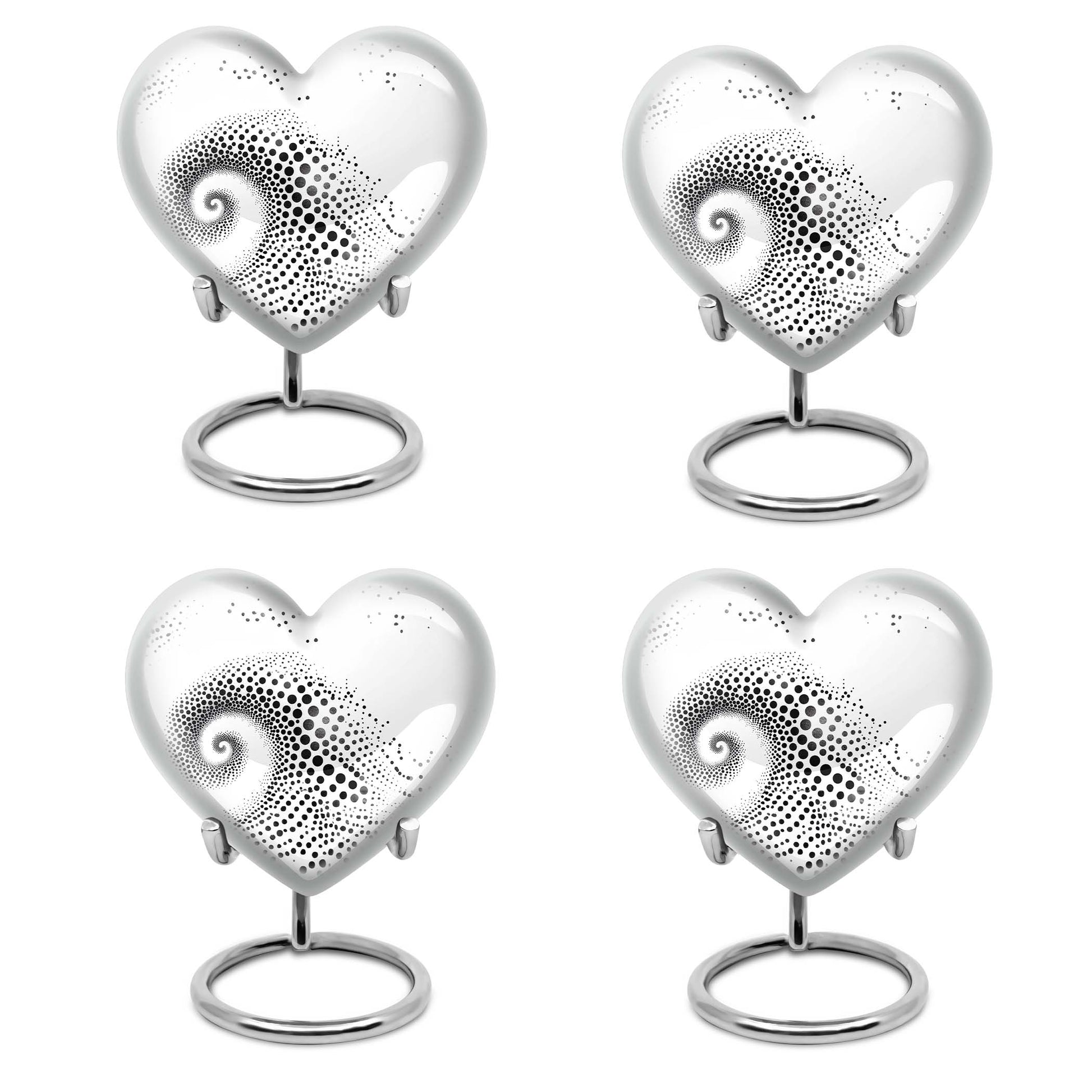  heart-shaped spiral urn