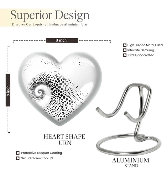  heart-shaped spiral urn