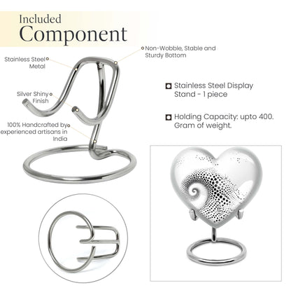  heart-shaped spiral urn