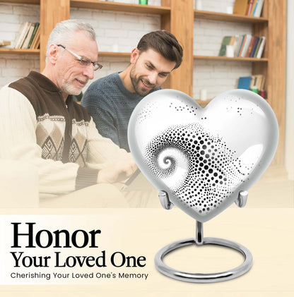  heart-shaped spiral urn