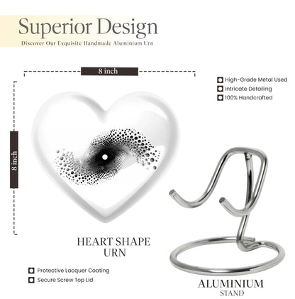 10-inch spiral heart urn for ashes