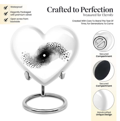 10-inch spiral heart urn for ashes