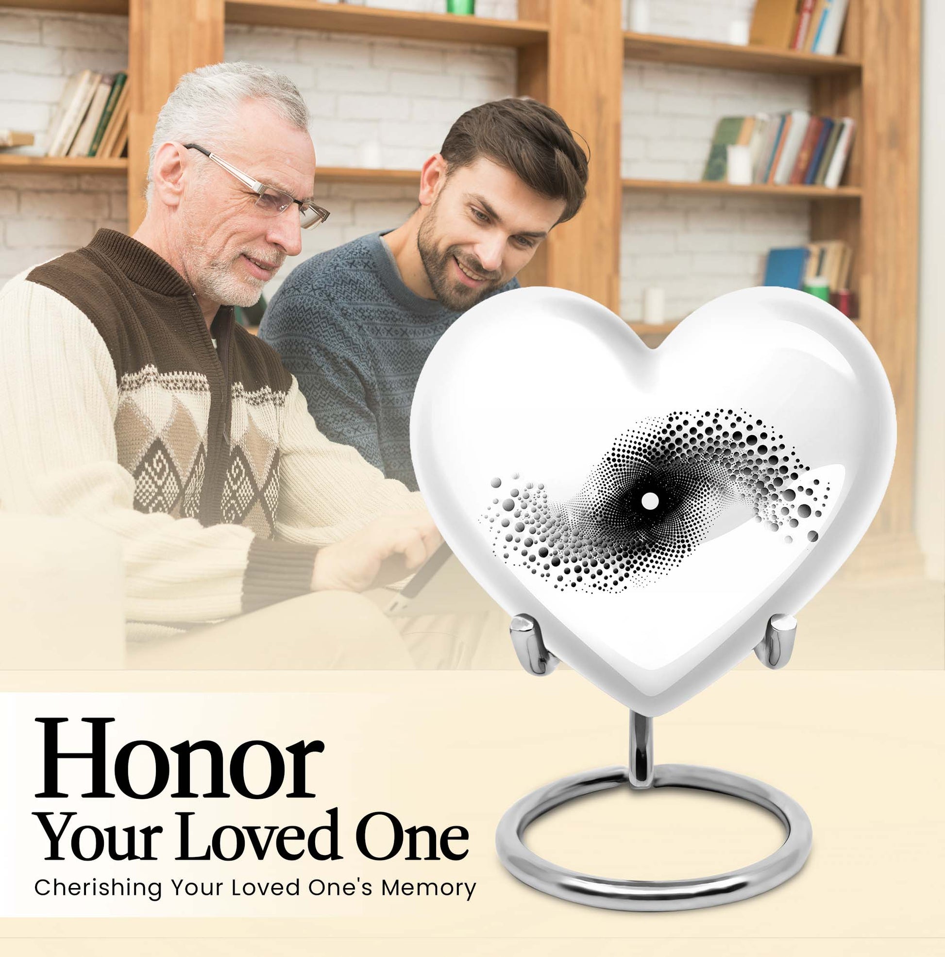 10-inch spiral heart urn for ashes