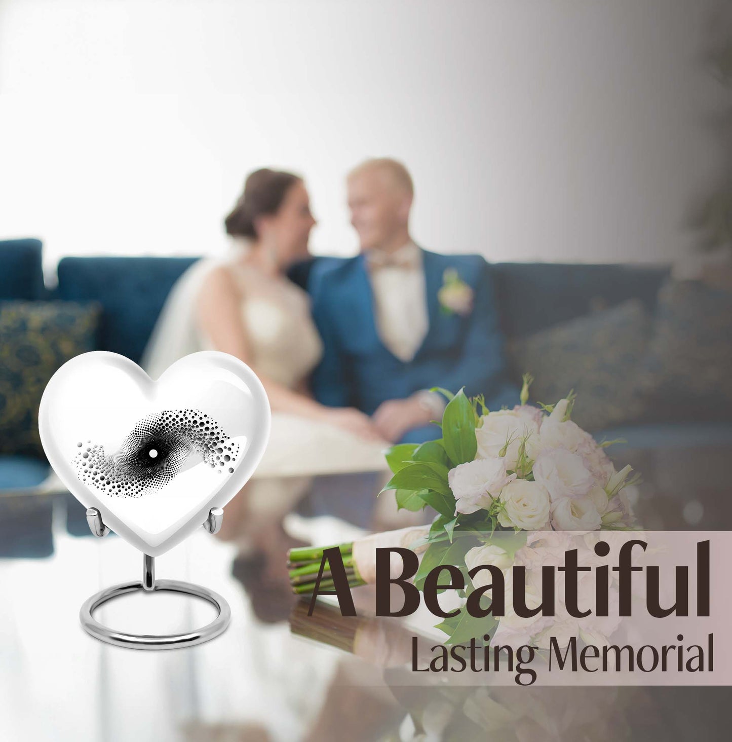 10-inch spiral heart urn for ashes