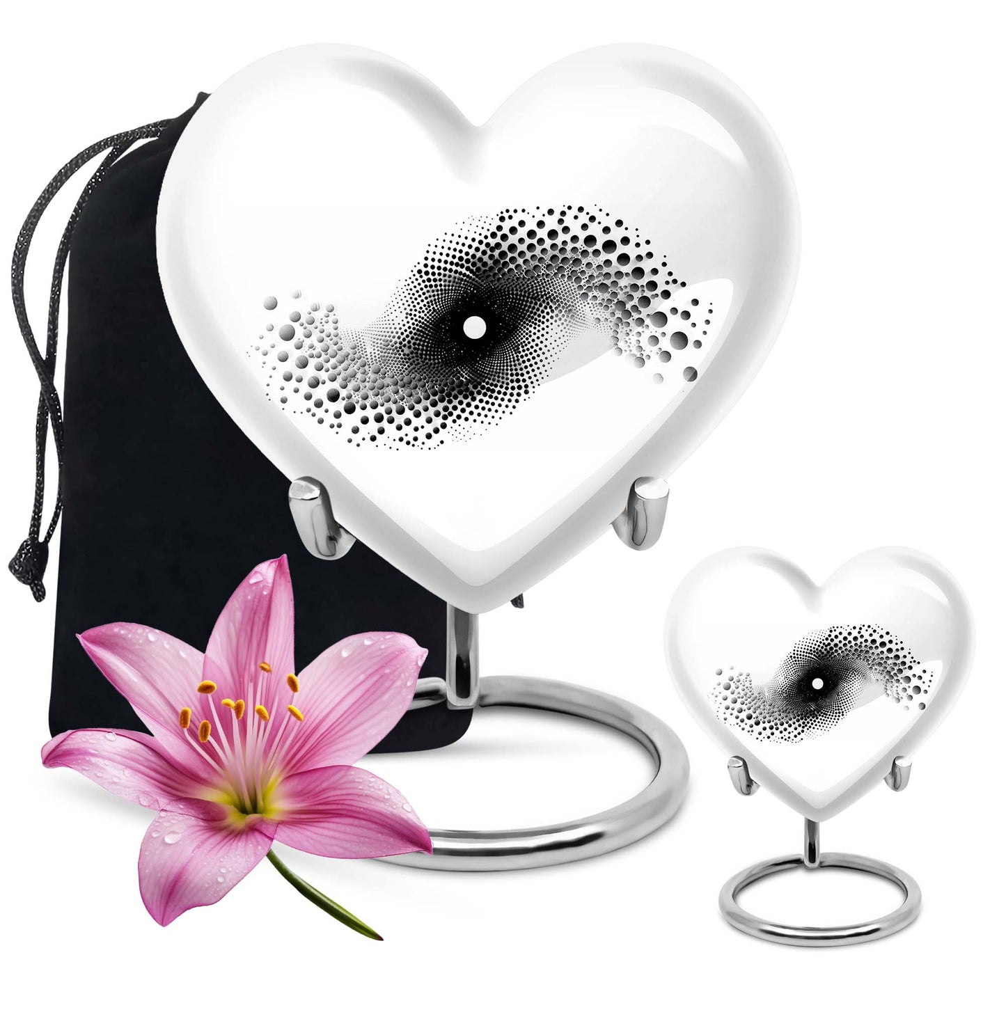 10-inch spiral heart urn for ashes