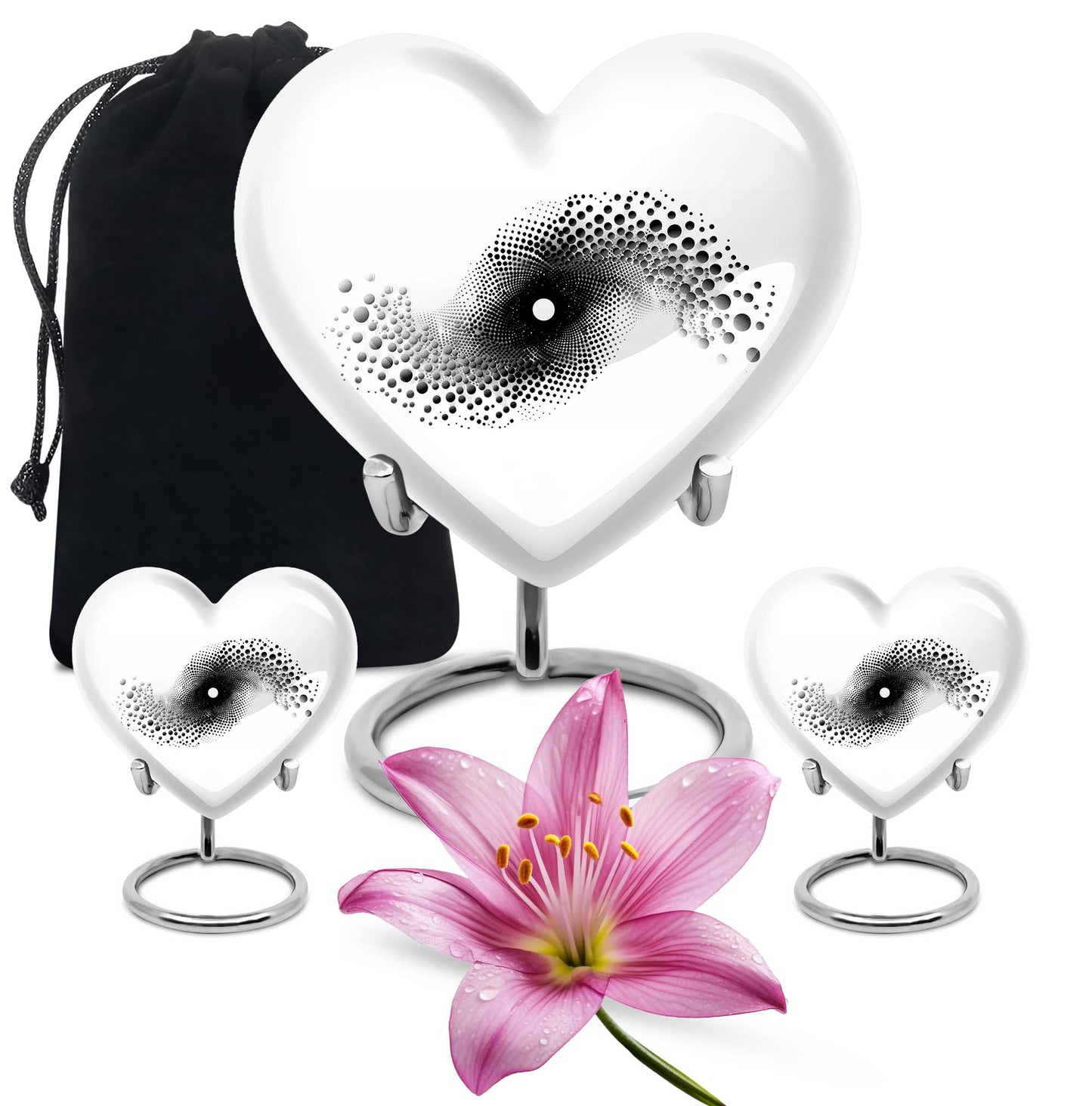 10-inch spiral heart urn for ashes