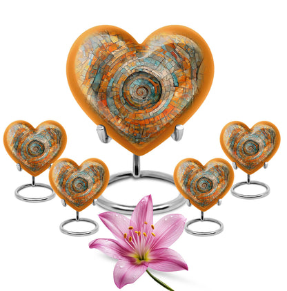 heart shaped spiral urn for human ashes