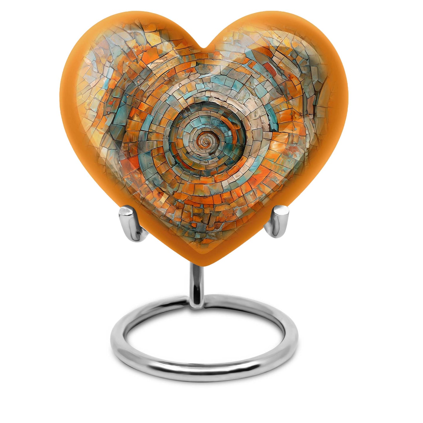 heart shaped spiral urn for human ashes