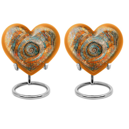 heart shaped spiral urn for human ashes