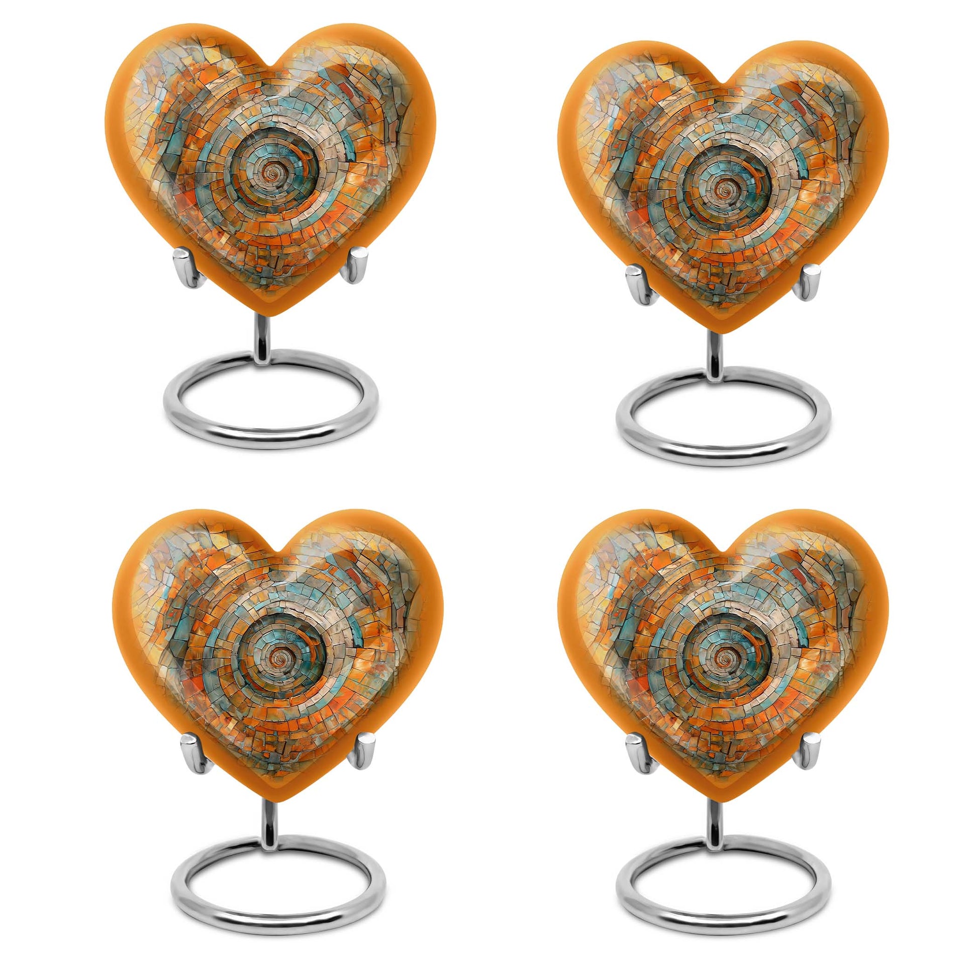 heart shaped spiral urn for human ashes