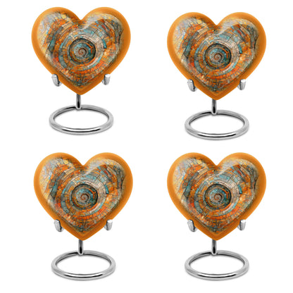 heart shaped spiral urn for human ashes