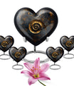 10-inch abstract heart spiral urn for cremation or burial