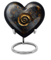 10-inch abstract heart spiral urn for cremation or burial