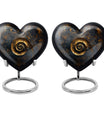 10-inch abstract heart spiral urn for cremation or burial