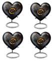 10-inch abstract heart spiral urn for cremation or burial
