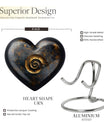 10-inch abstract heart spiral urn for cremation or burial