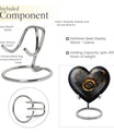 10-inch abstract heart spiral urn for cremation or burial